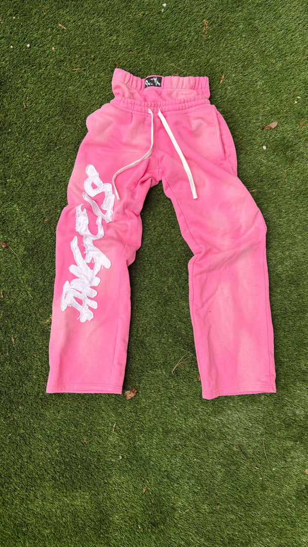 A.A Double Waist Sweats - PINK