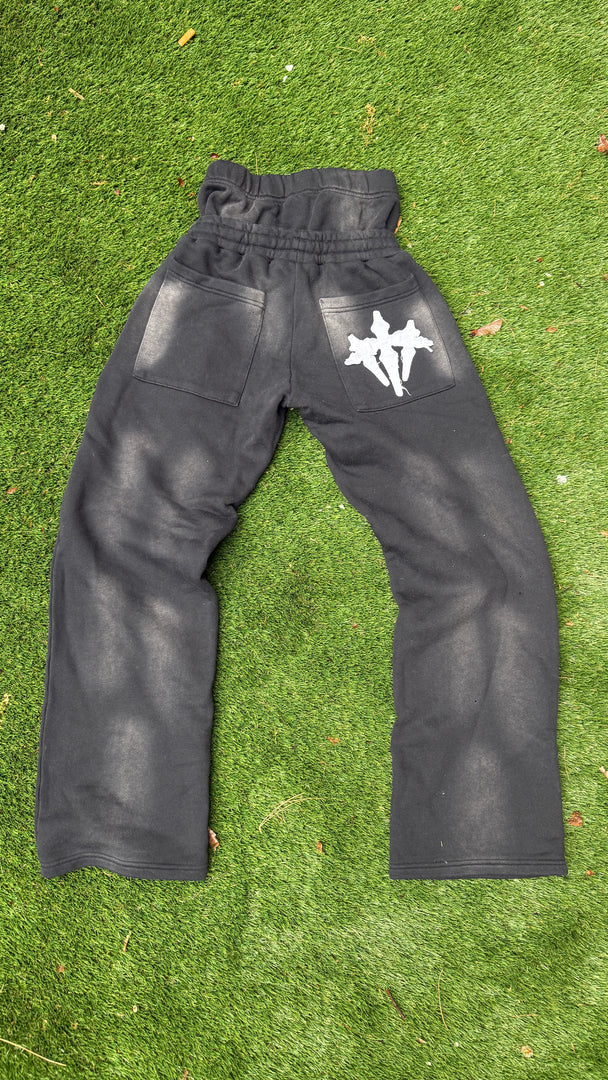 A.A Double Waisted Sweats - BLACK
