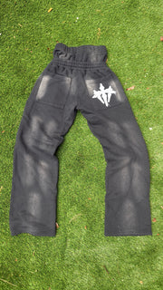 A.A Double Waisted Sweats - BLACK