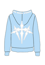 Load image into Gallery viewer, A.A zip Up Hoodie - LIGHT BLUE
