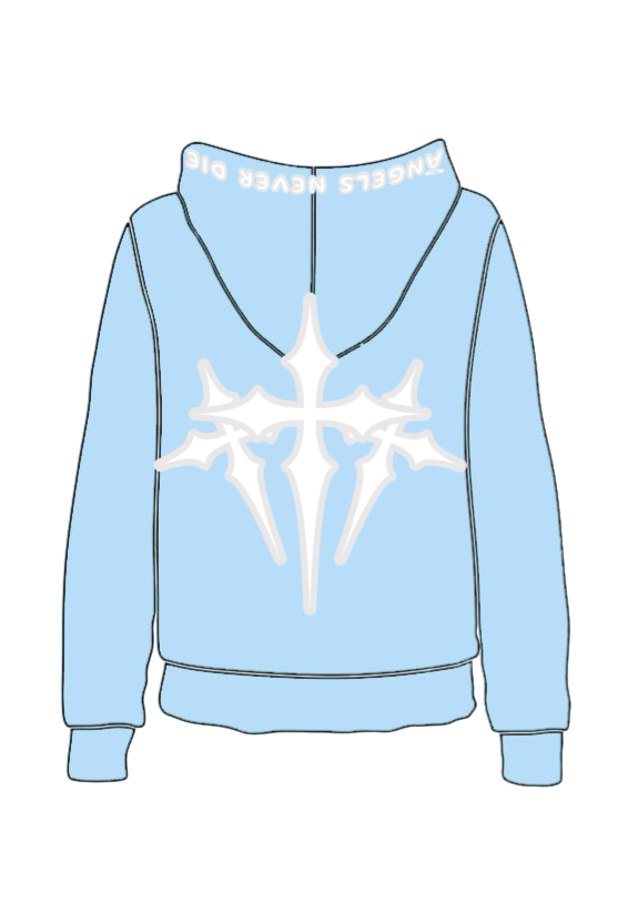 A.A zip Up Hoodie - LIGHT BLUE